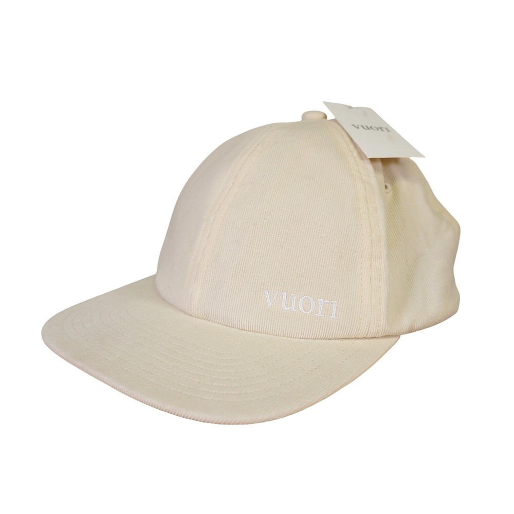 NEW Vuori Performance Cord Hat Bone White Corduroy Adjustable Strapback